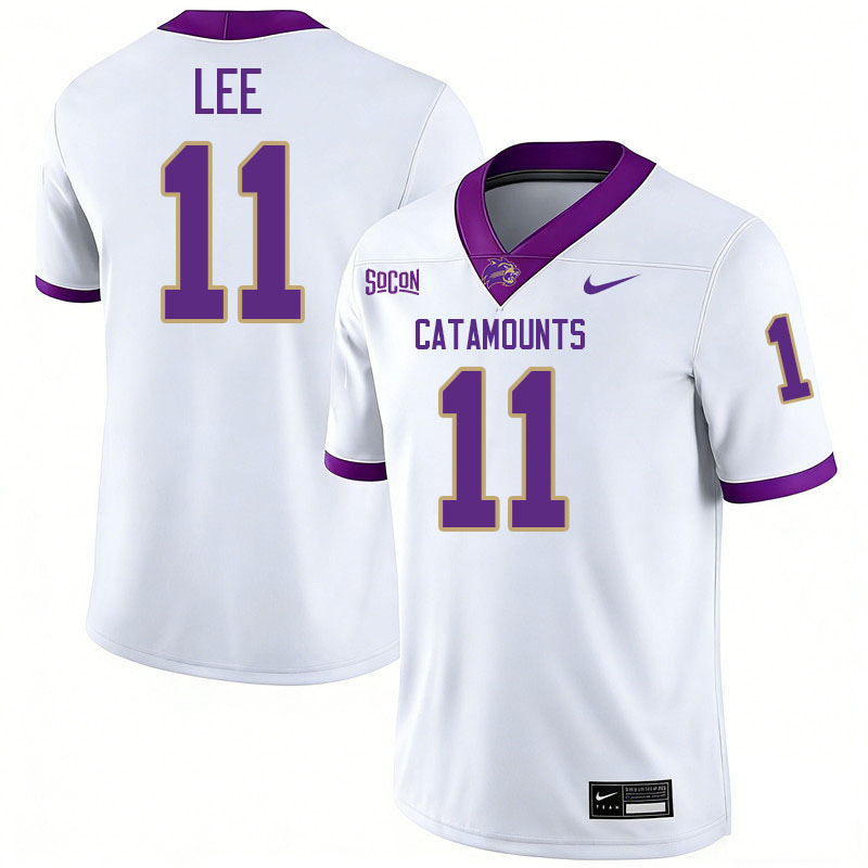 Western Carolina Catamounts #11 Isaac Lee College Football Jerseys,Uniforms-White
